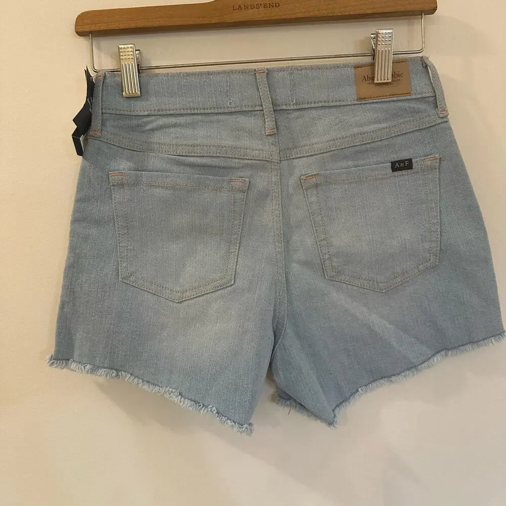 NEW Abercrombie Kids High Rise Mom Short sz 13/14